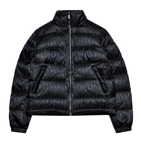 dior oblique printed down puffer jacket|christian dior puffer jacket.